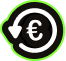 Icôné d'un euro avec une flèche qui l'entoure
