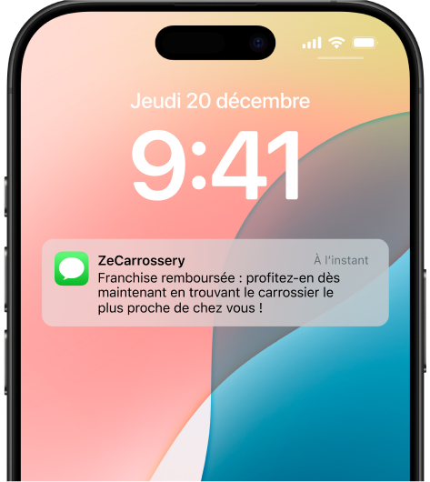 Portable avec un sms en attente de ZeCarrossery