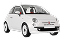 Fiat 500 blanche détourée