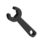 Picto en 3d d'une clé hexagonale noire