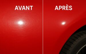 avant/après réparation mirco rayure voiture