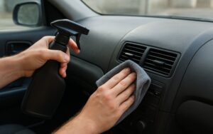 Nettoyant plastique pour le tableau de bord des voitures