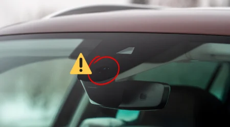 photo expliquant un problème de capteur de pluie après le remplacement d'un pare-brise.