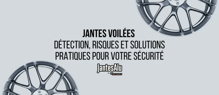 Photo de mise en avant avec des illustrations de jantes et le titre :Jantes voilées : détection