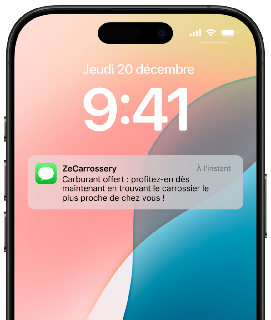 Portable avec un sms Carburant Offert de ZeCarrossery