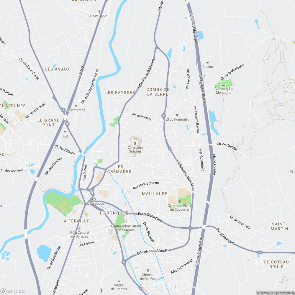 Carte de localisation de Les Sens Automobiles à Sorgues