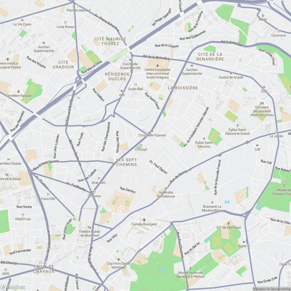 Carte de localisation de Self Garage Montreuil à Montreuil