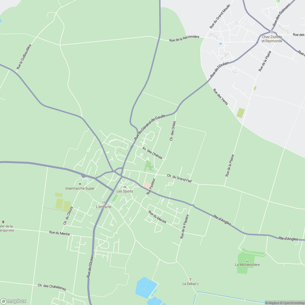Carte de localisation de Longeville Automobiles à Longeville Sur Mer