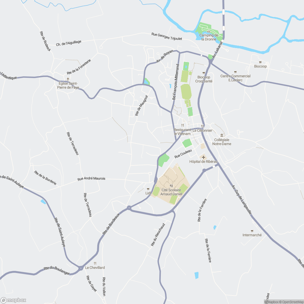 Carte de localisation de Garage Jfb à Riberac