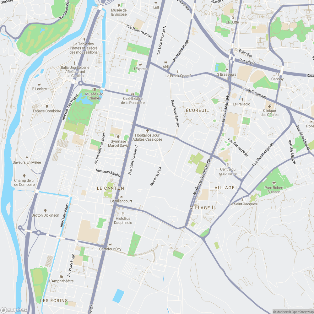 Carte de localisation de Grl Automobiles à Echirolles