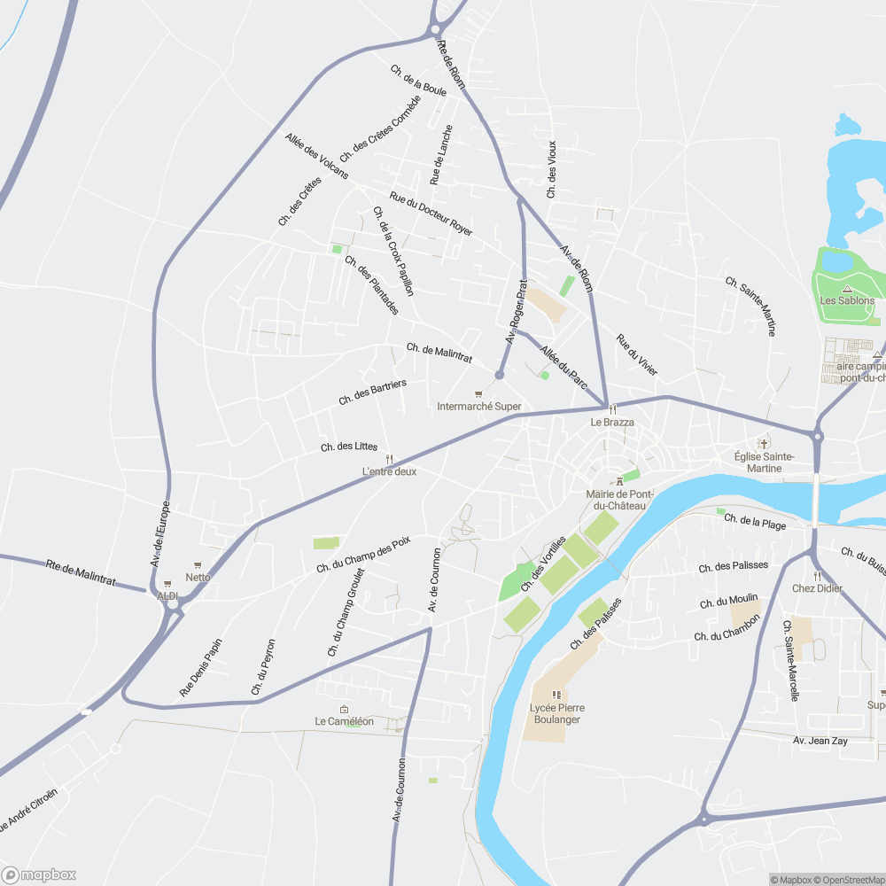 Carte de localisation de Degrif Auto à Pont Du Chateau